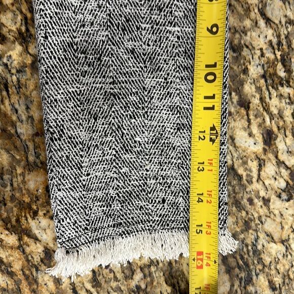 IRO Birnie Black And White Tweed Fringe Trim 3/4 Sleeve Dress Size 8 - Picture 8 of 10